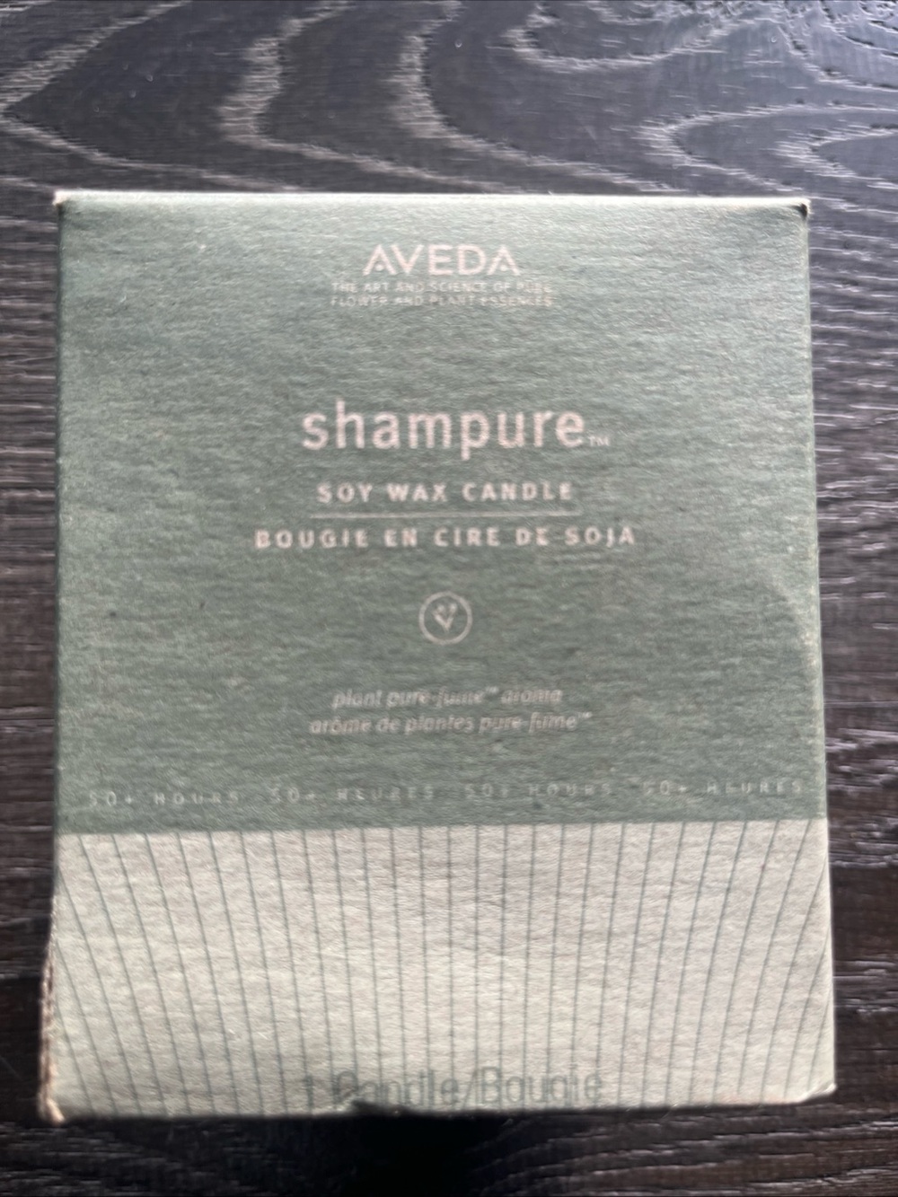 AVEDA Shampure Candle in Sage Green Box